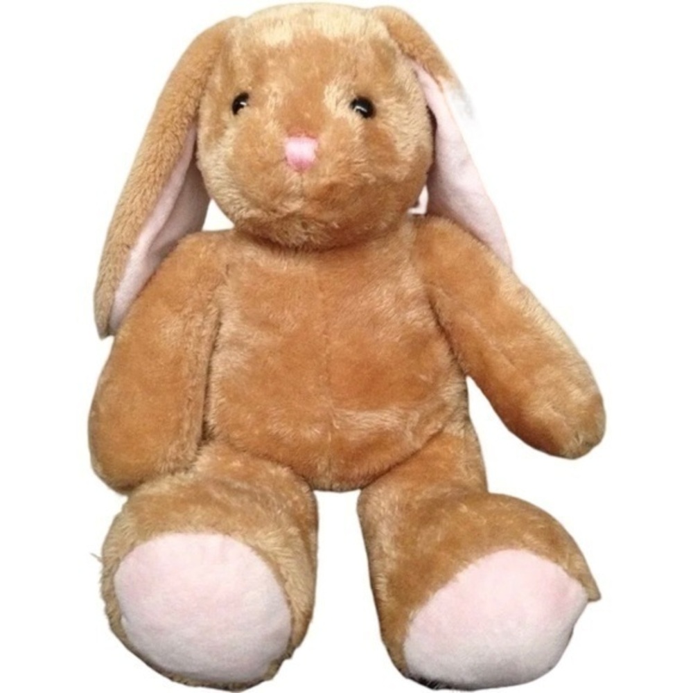Build A Bear Tan Brown Bunny Rabbit Easter Pink Long Ears 15" Stuffed